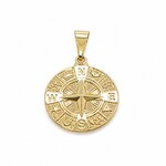 Gold Filled Nautical Compass Pendant