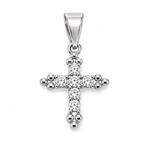 White Gold Filled Cross Charm