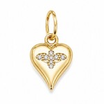 Gold Filled Pave Heart Charm