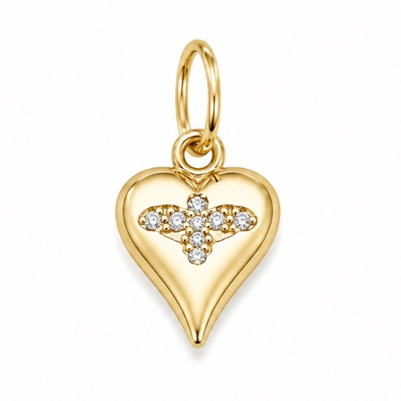 Gold Filled Pave Heart Charm