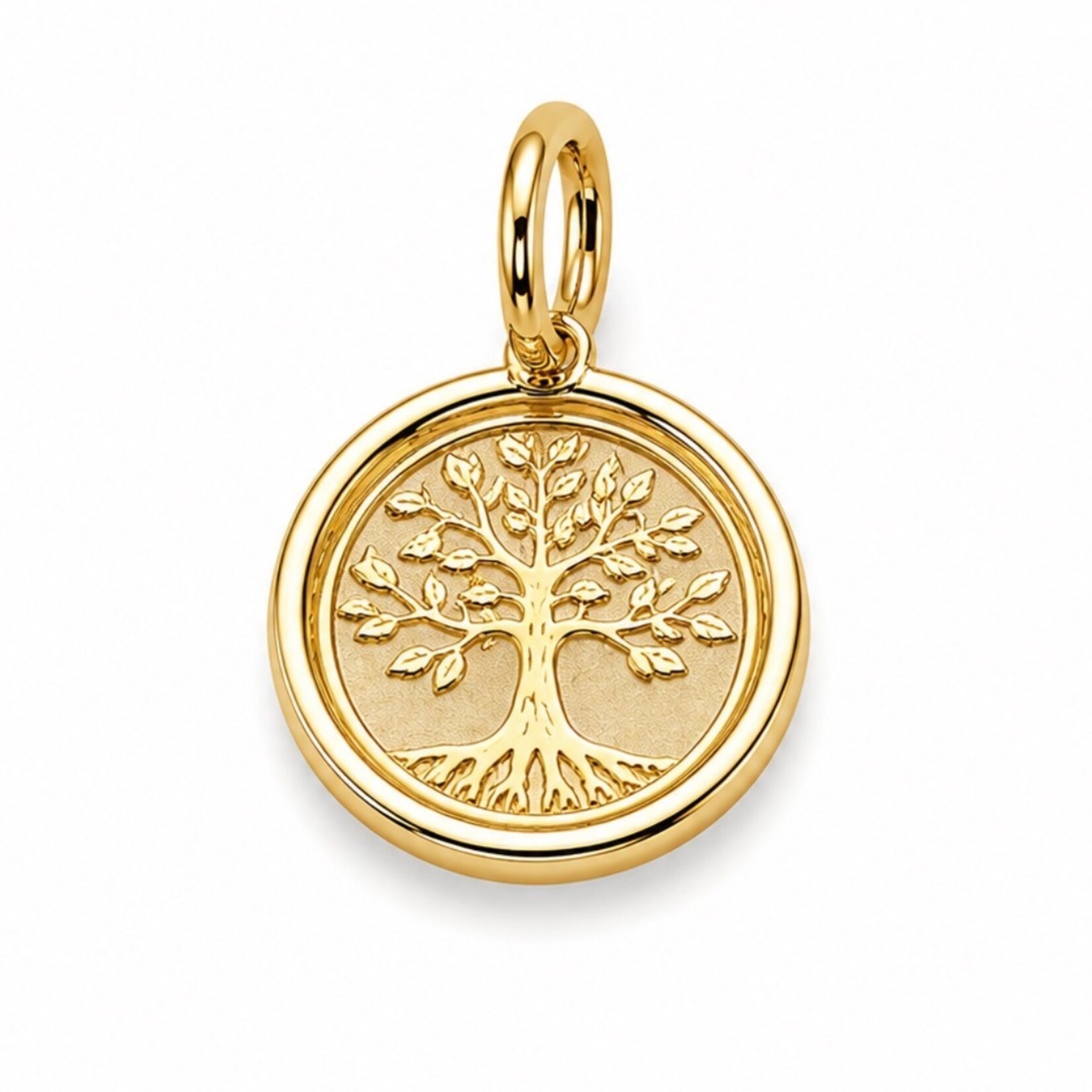 Gold Filled Tree of Life Circle Charm
