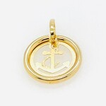 Gold Filled Anchor with Nautical Rope Charm