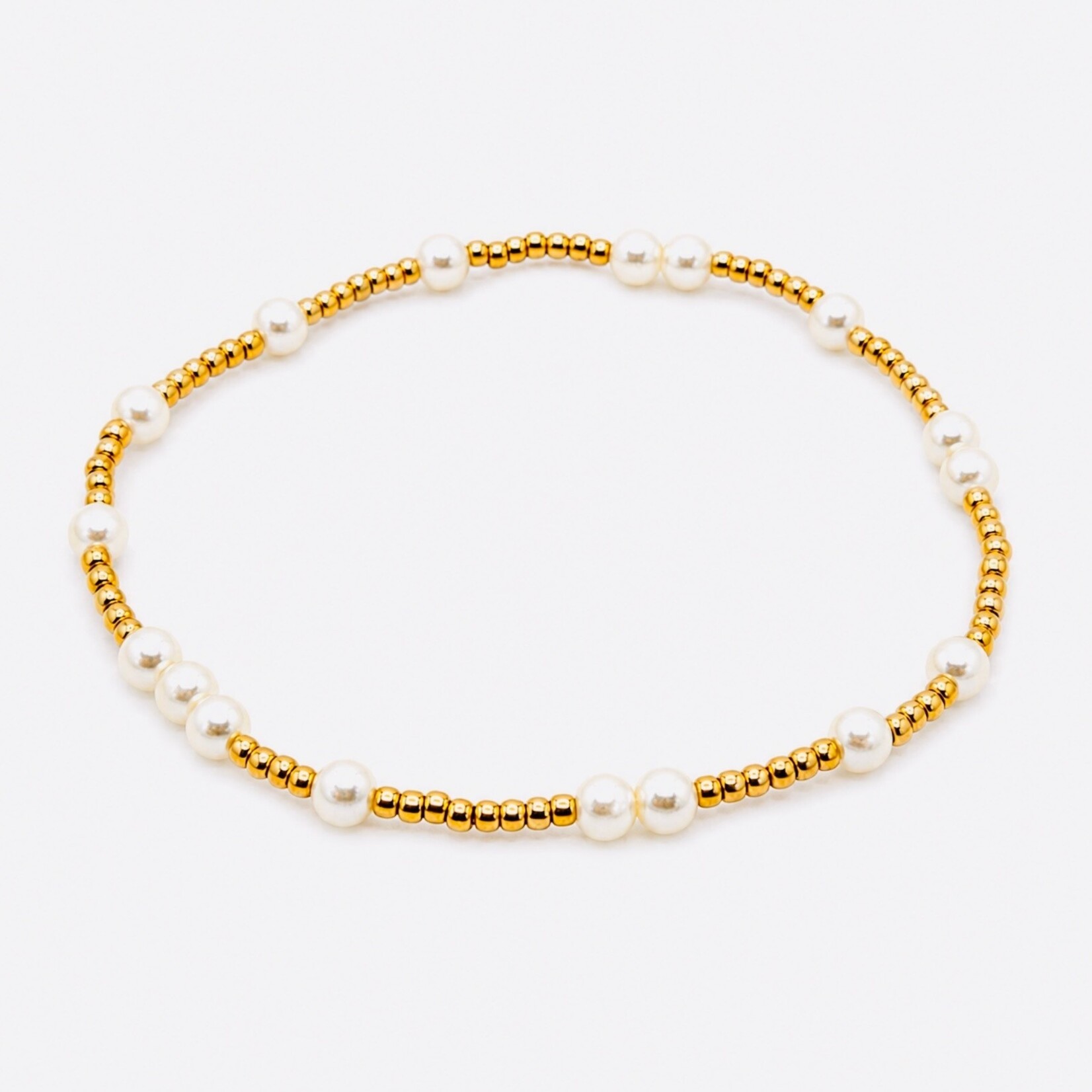 Gold Filled Simulated Pearl Bracelet