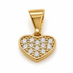 Gold Filled Heart CZ Charm
