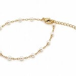 Gold Filled Simulated Pearl Extendable Bracelet