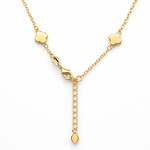 Gold Filled Polished Clover  w/CZ Chain