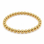 Gold Filled 5MM Polished Spherical Bead Stretch Bracelet