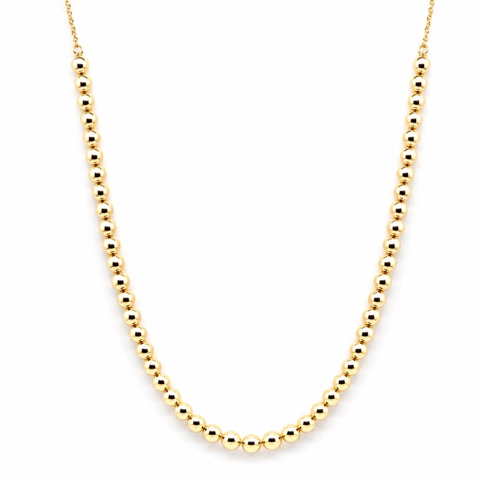 Gold Filled 5MM Beaded Adjustable Chain