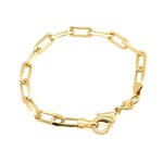 Gold Plated Paperclip Fashion Bracelet