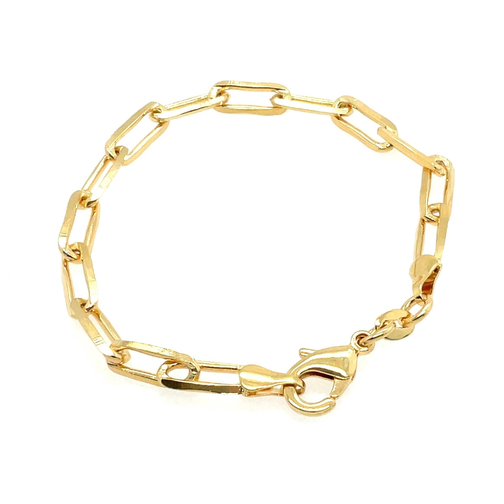 Gold Plated Paperclip Fashion Bracelet