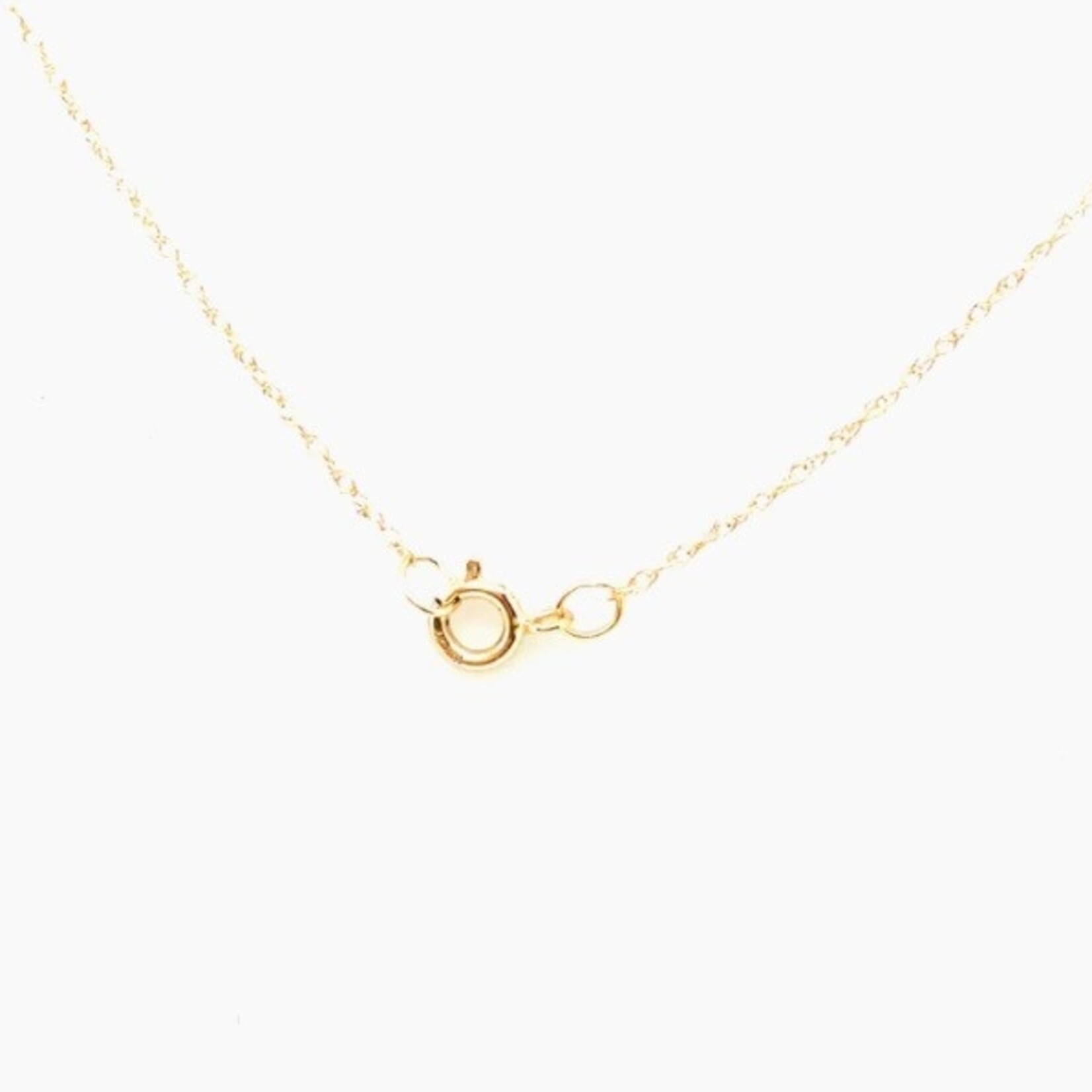 10 KT YG 5mm Peridot Heart Necklace w/ 18" chain