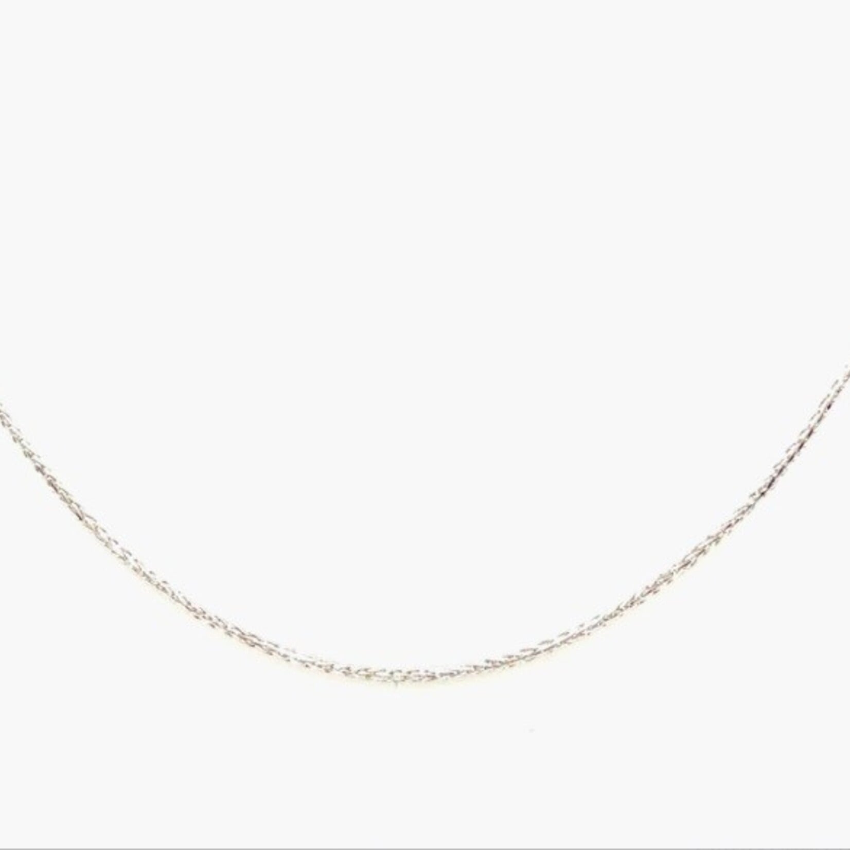 10K White Gold Baby Wheat Chain, 18"