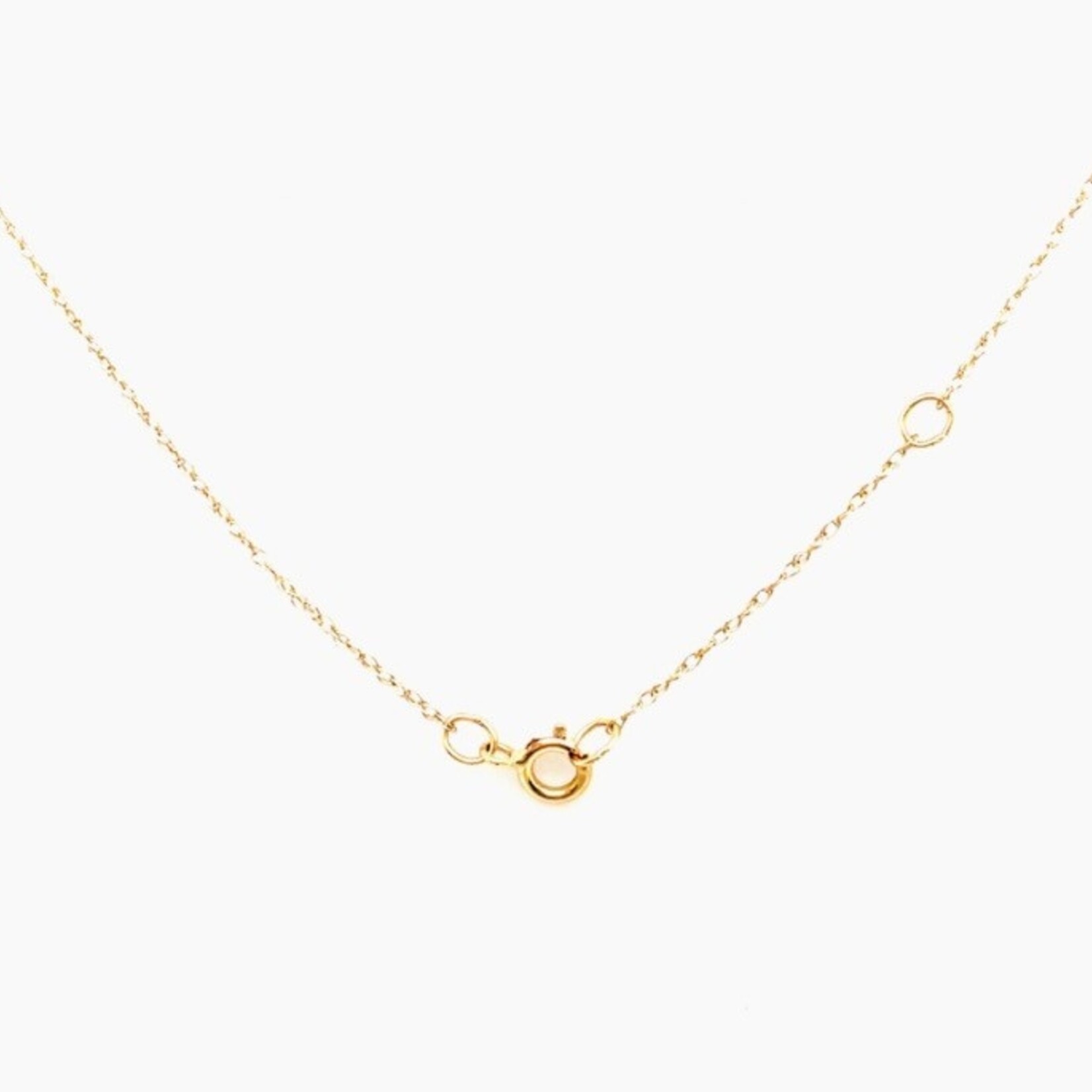 14 Kt Yellow Gold Emerald Cross Necklace