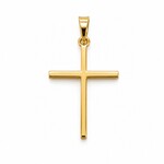 14 Kt YG Minimalist Cross Pendant