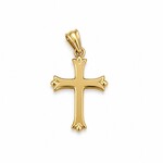 14 Kt YG Flared End Cross Pendant