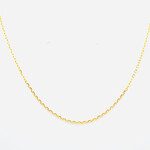 .925 YG Plated D Cut Cable Chain 18"