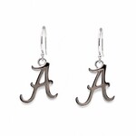 .925 Rhodium Plated Alabama Crimson Tide Earrings
