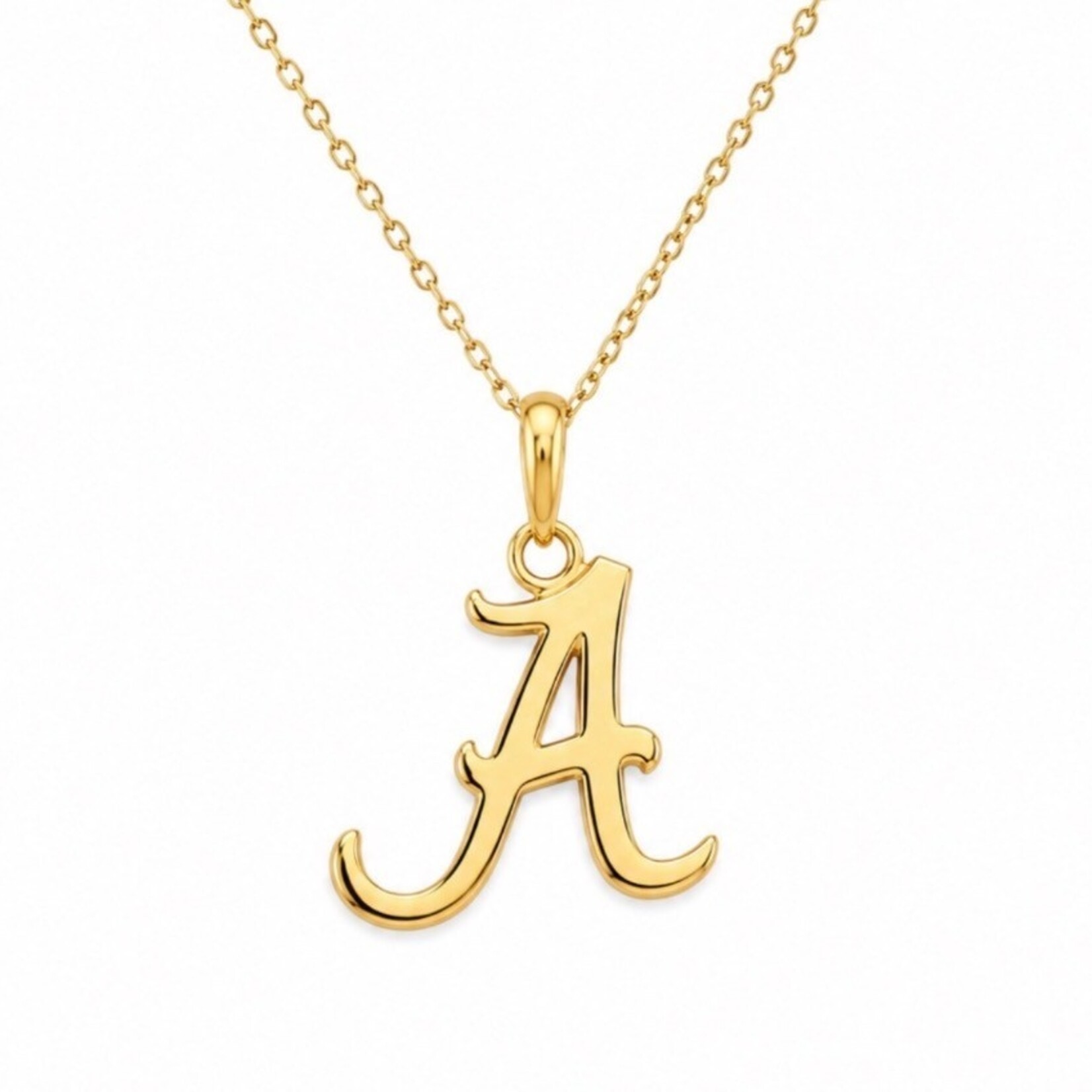 .925 YG Plated Alabama Crimson Tide Necklace