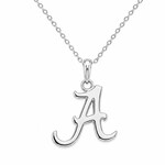 .925 Rhodium Plated Alabama Crimson Tide Necklace