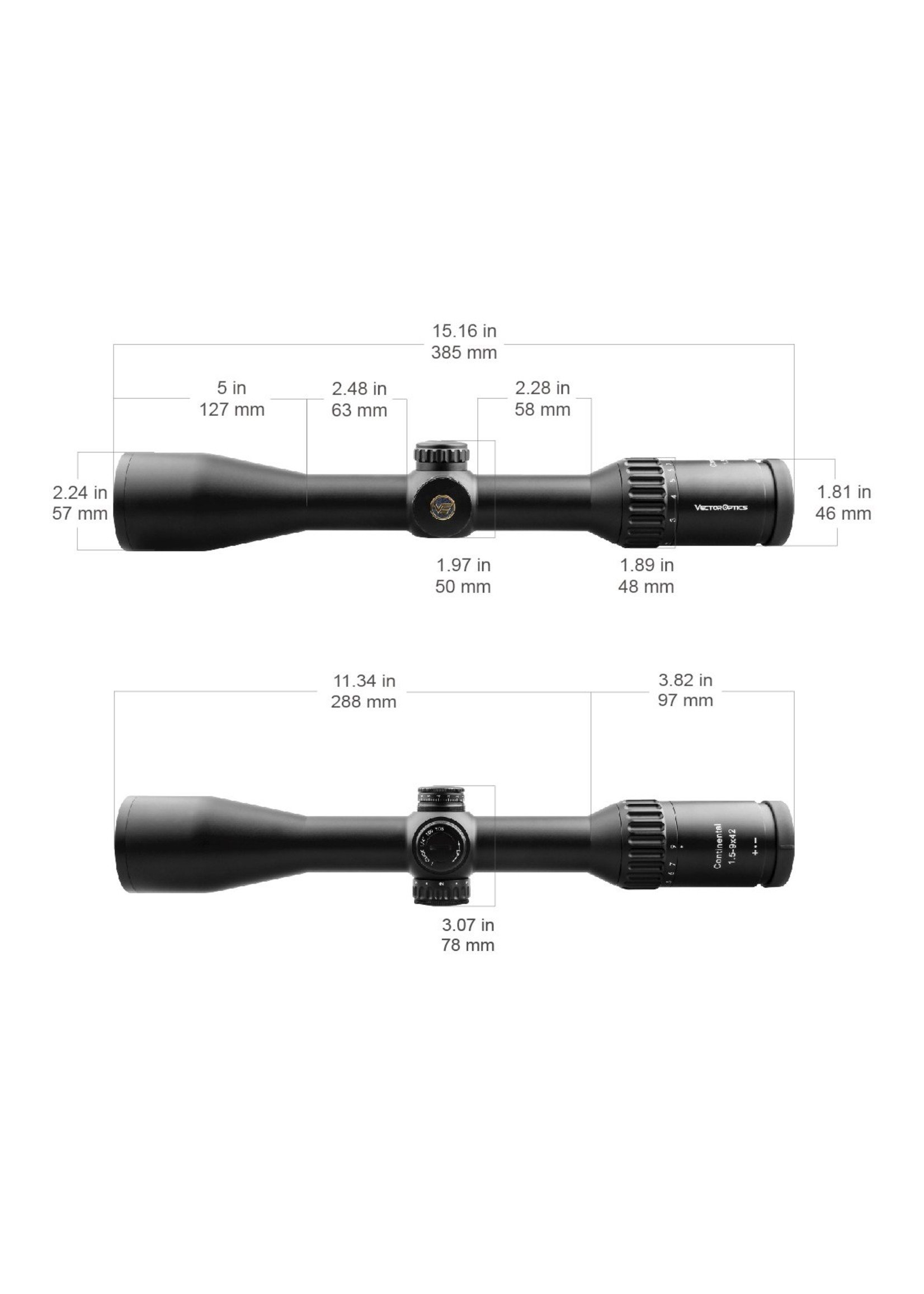 Vector Optics Vector Optics Continental High Performance Sporter Series Riflescope SFP MOA