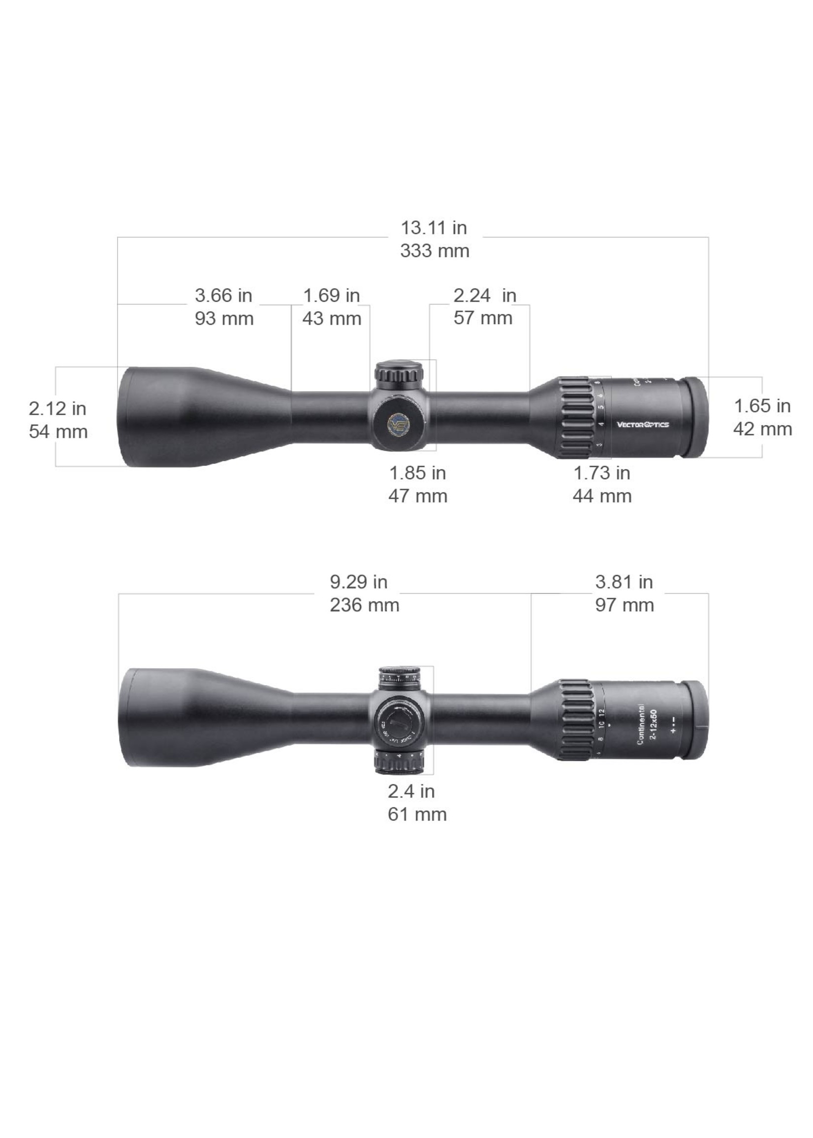 Vector Optics Vector Optics Continental High Performance Sporter Series Riflescope SFP MOA