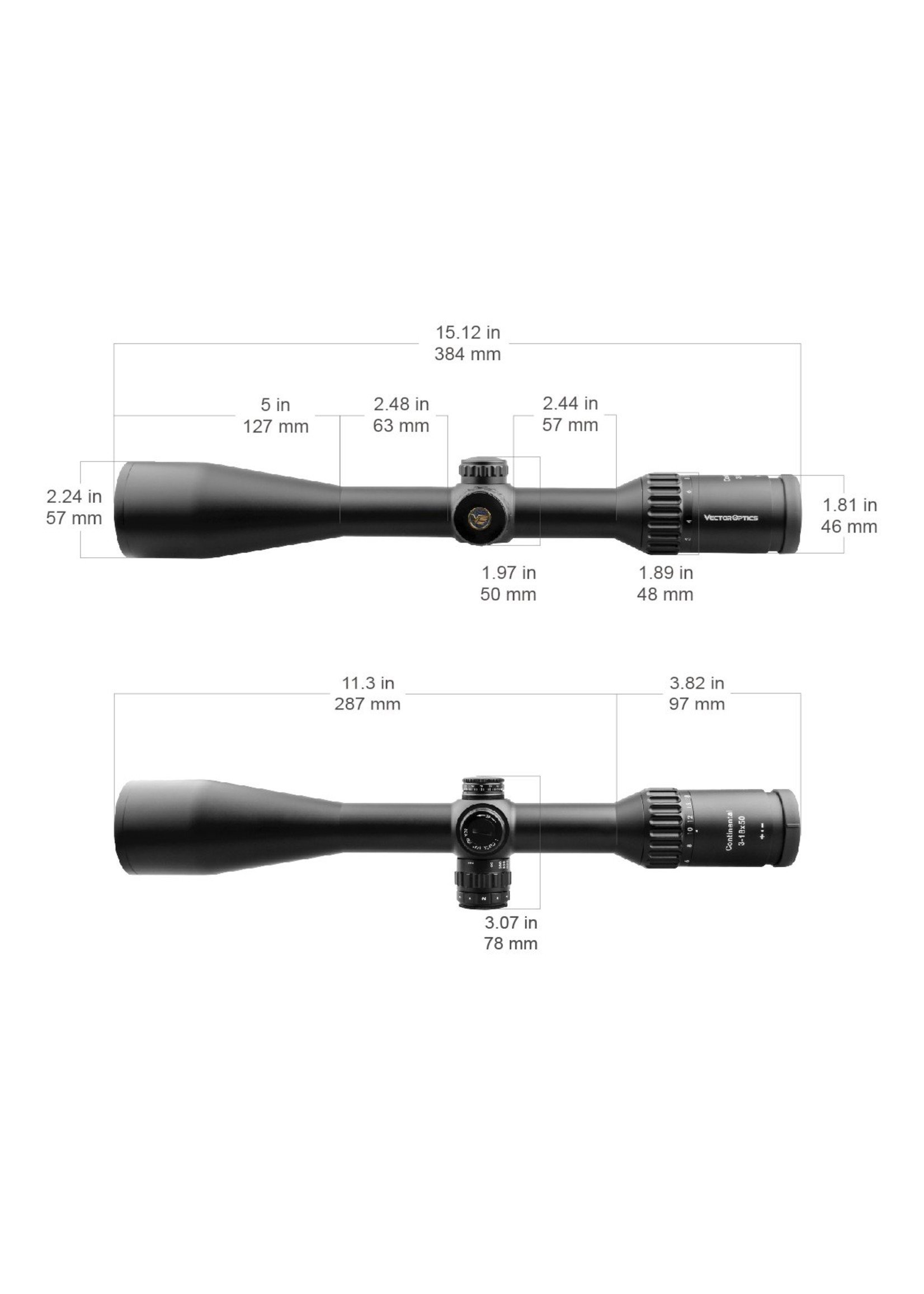 Vector Optics Vector Optics Continental High Performance Sporter Series Riflescope SFP MOA