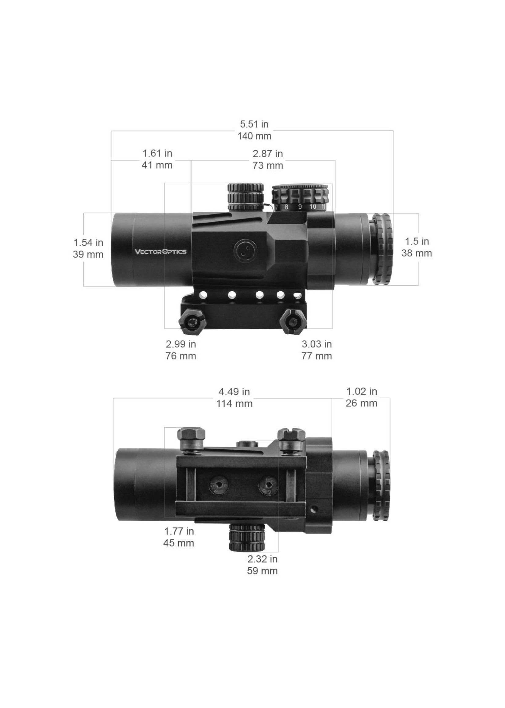 Vector Optics Calypos series Prism Scope - opticspice.ca