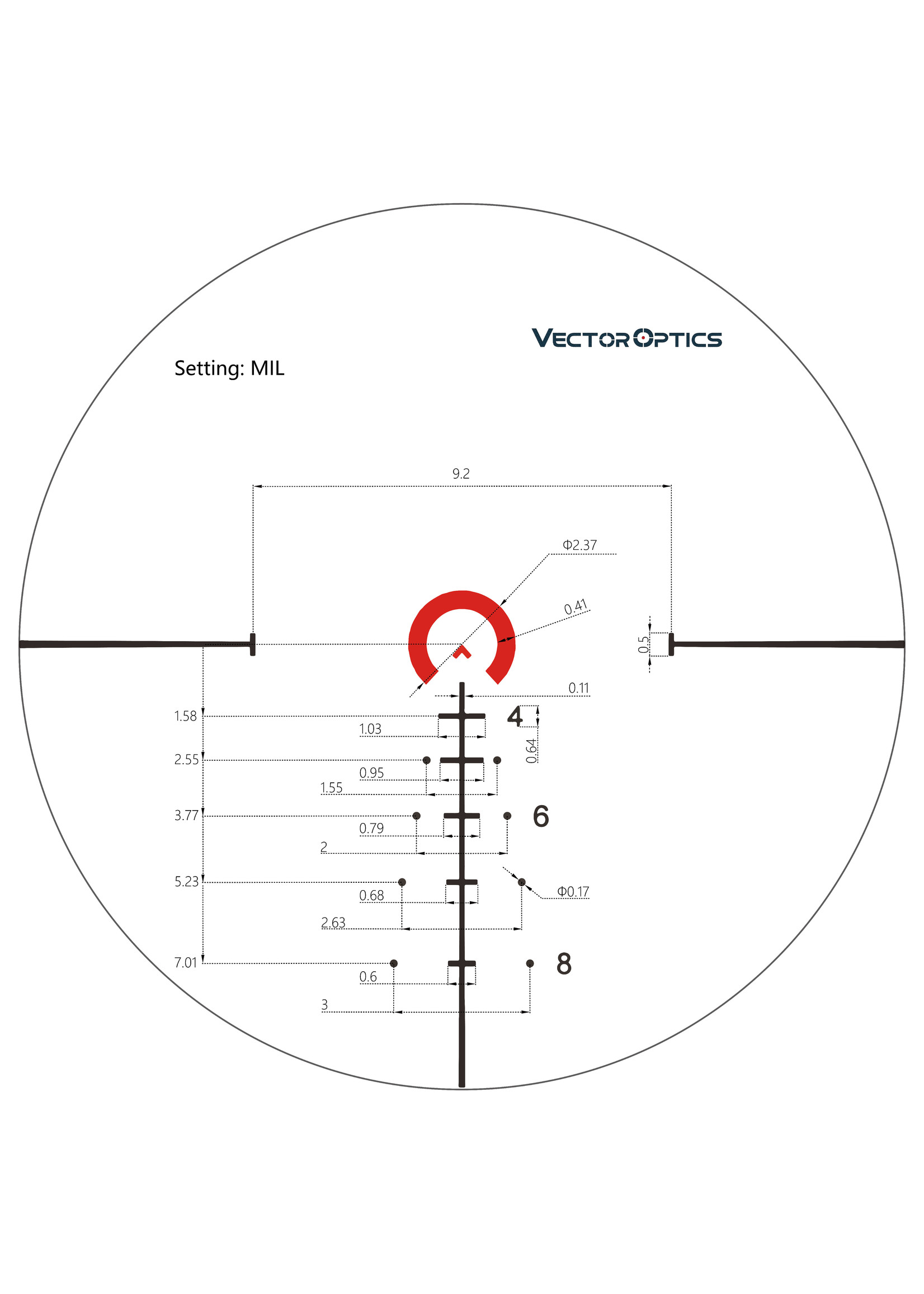 Vector Optics Vector Optics  Continental Tactical FFP series  Riflescope with 34mm Tube /Zero stop/German Schott ED HD Glass