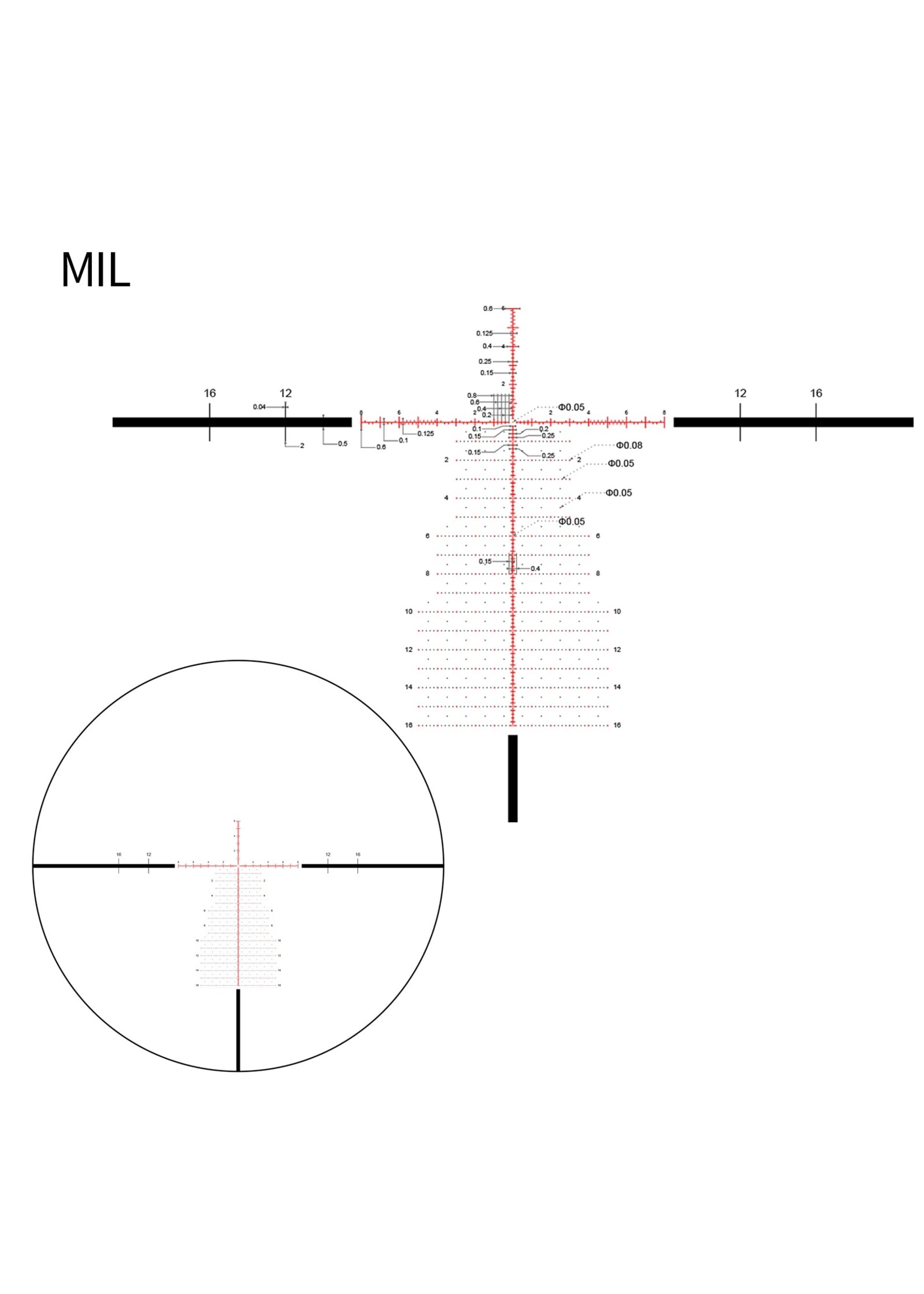 DNT DNT ONE series  FFP Scope MIL or MOA - TOR Illuminated Reticle -Zero Stop - 34mm Tube