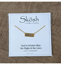 Skosh Necklace God Greater Gold Short