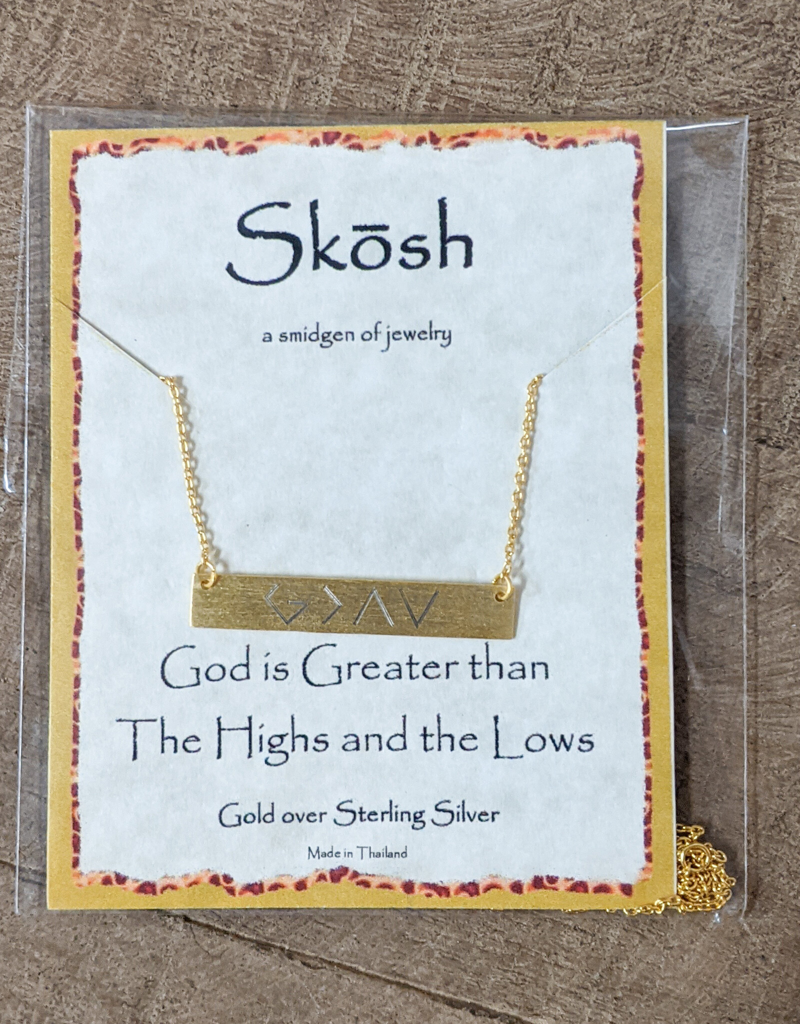 Necklace God Greater Gld Long