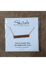 Skosh Necklace God Greater Long Rose Gold
