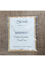 Skosh Necklace Faith>Fear Long Bar Silver