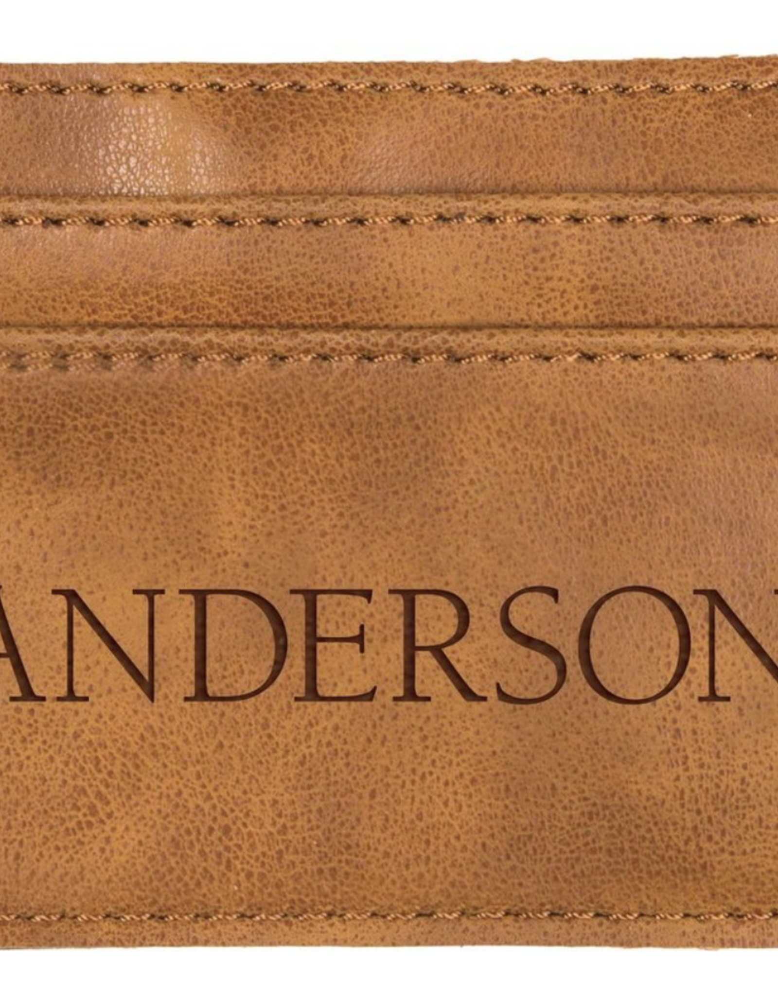 Faux Leather Credit Card Wallet Laser Includes Laser Engraving
