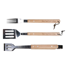BBQ Tool Set Includes Laser Engraving