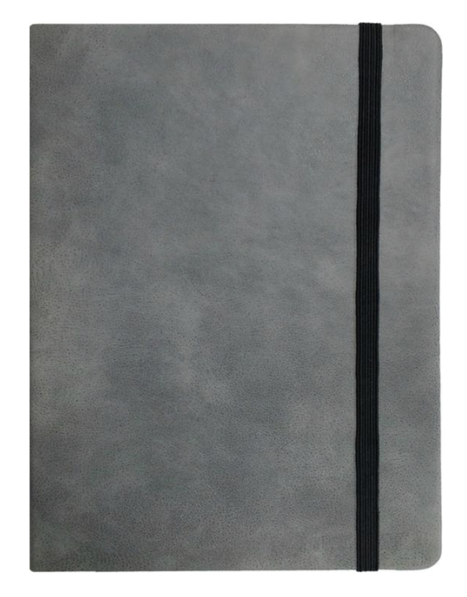 Notebook Grey Faux Leather Large Includes Laser Engraving