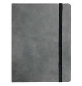 Notebook Grey Faux Leather Large Includes Laser Engraving