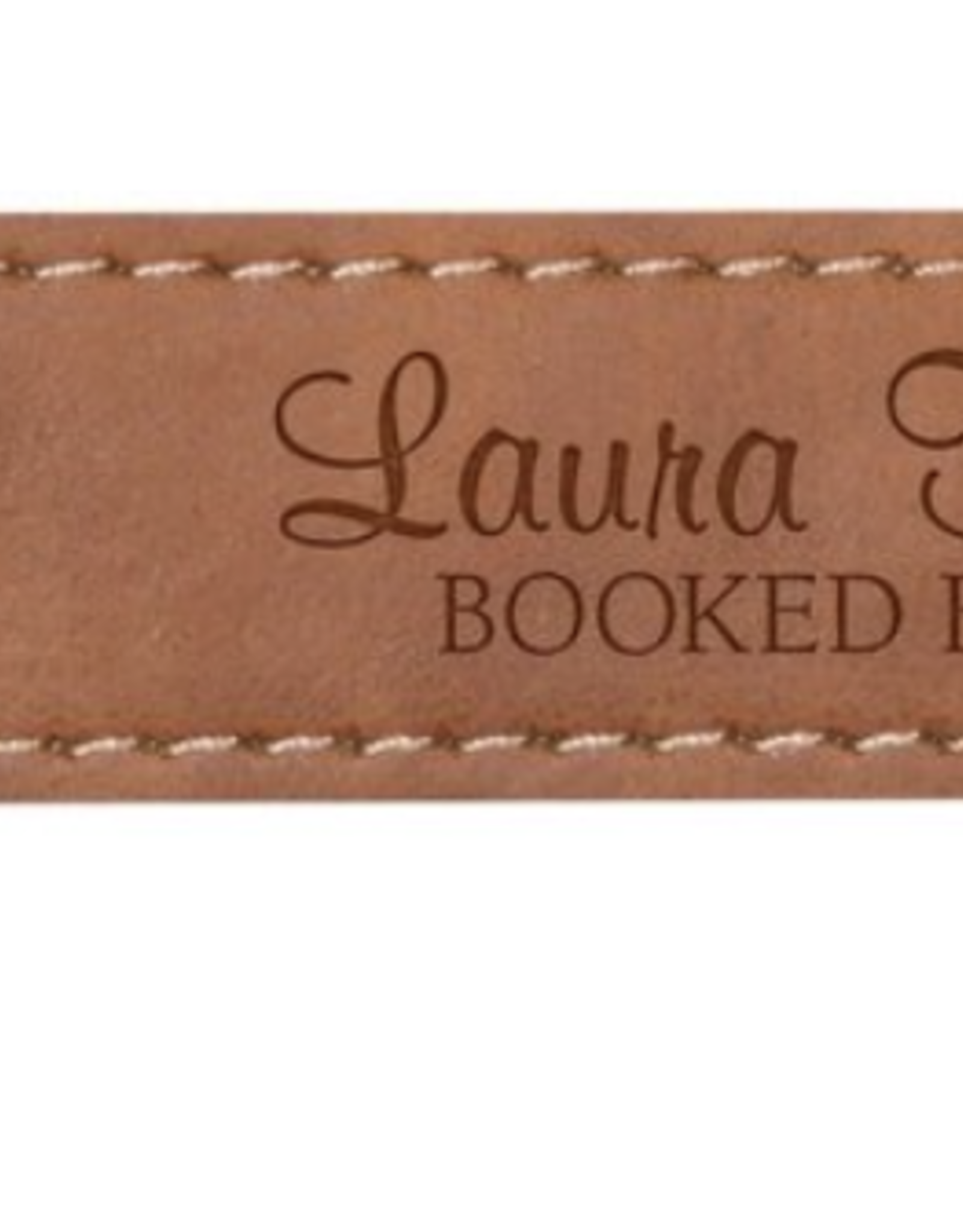 Faux Leather Bookmark Tan Includes Laser Engraving