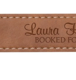 Faux Leather Bookmark Tan Includes Laser Engraving