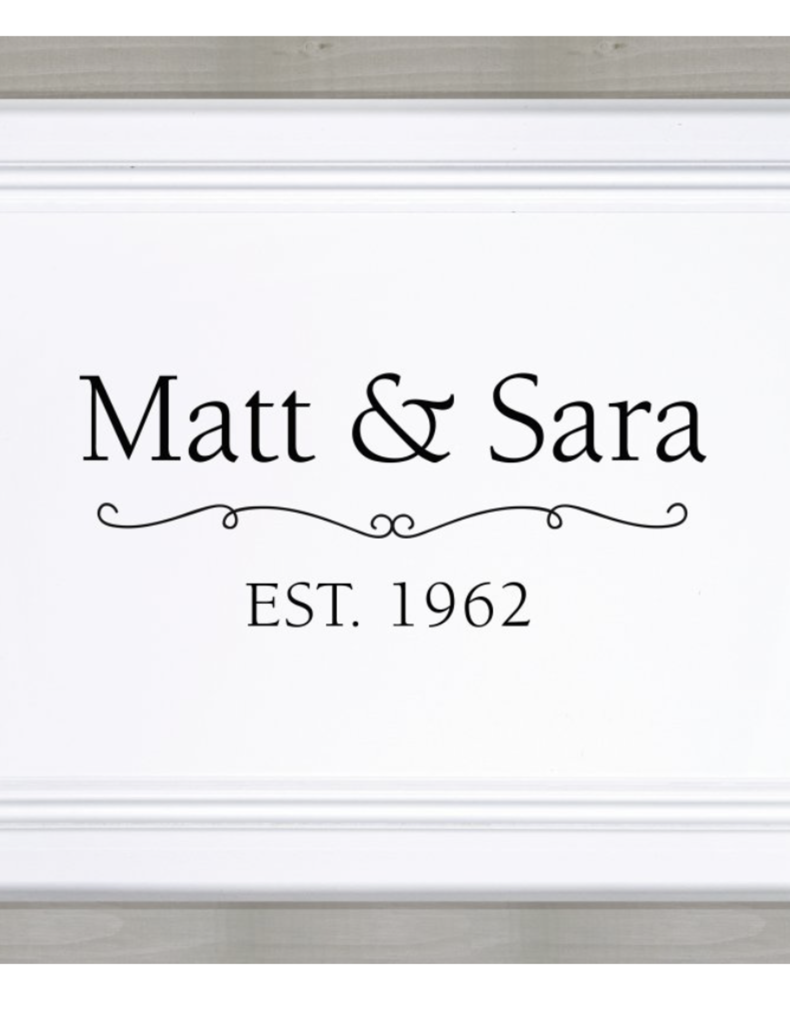 Framed Sign Blank Includes Laser Engraving