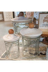Mud Pie Glass Canister Set Of 3