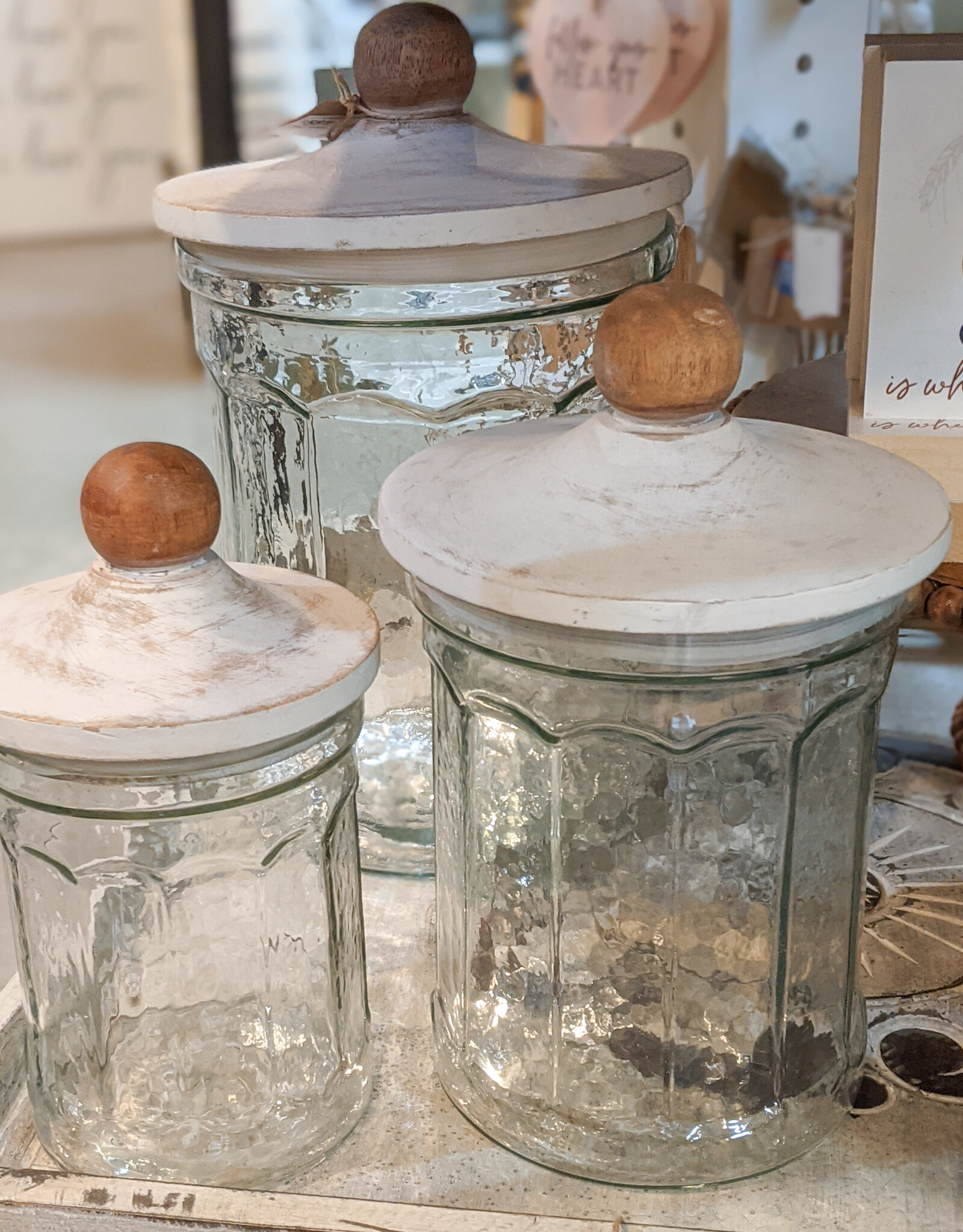 Glass Canister Set Of 3