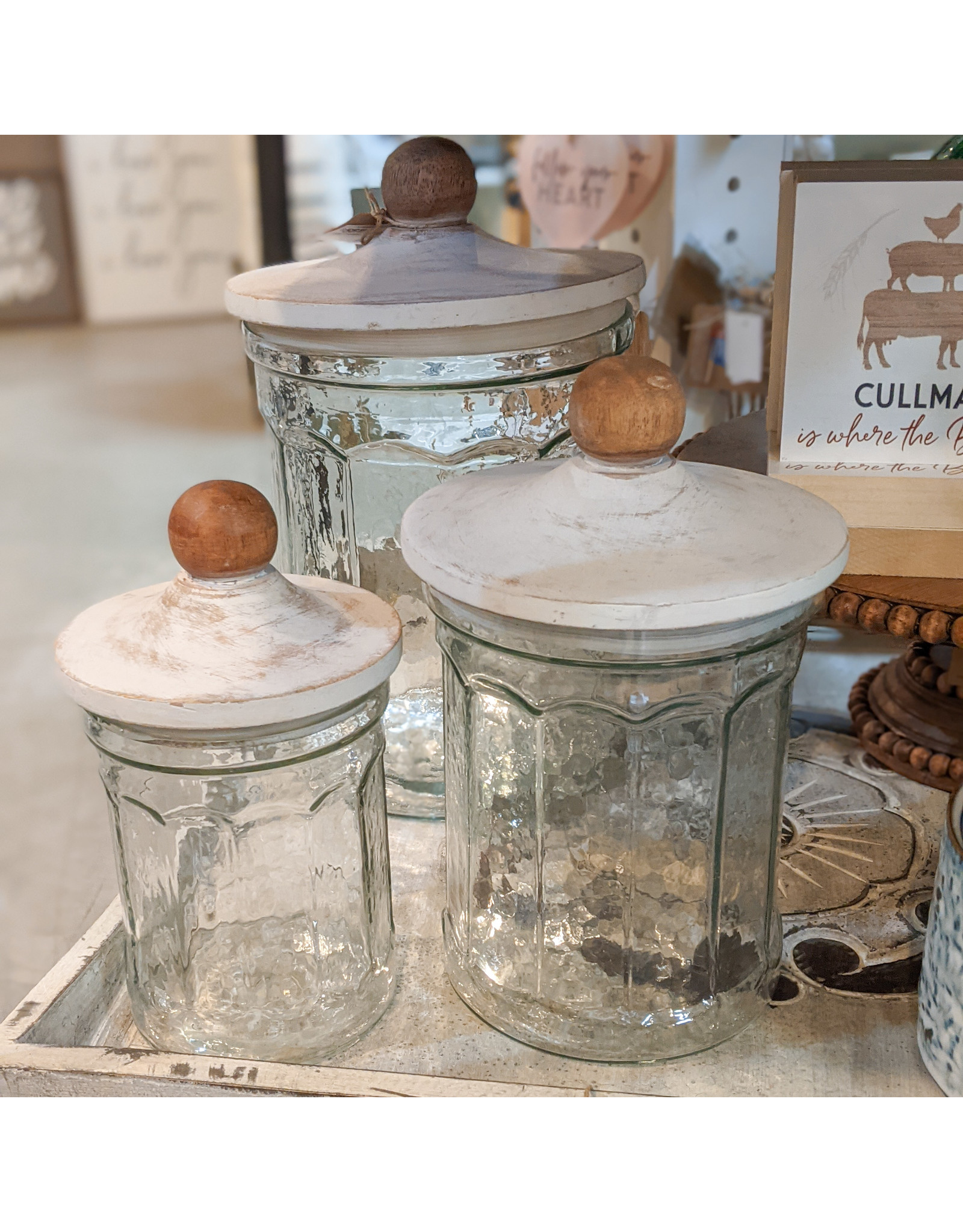 Glass Canister Set Of 3