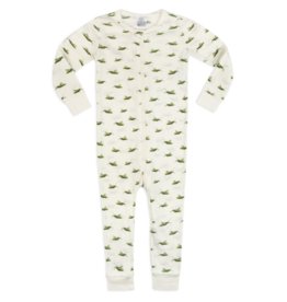 Milkbarn Zipper Pajama Organic 3-6M Grasshopper