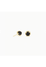 Kendra Scott Earring Nola Stud Gold Black Drusy