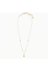 Necklace Nola Short Pendant Gold Iridescent Drusy