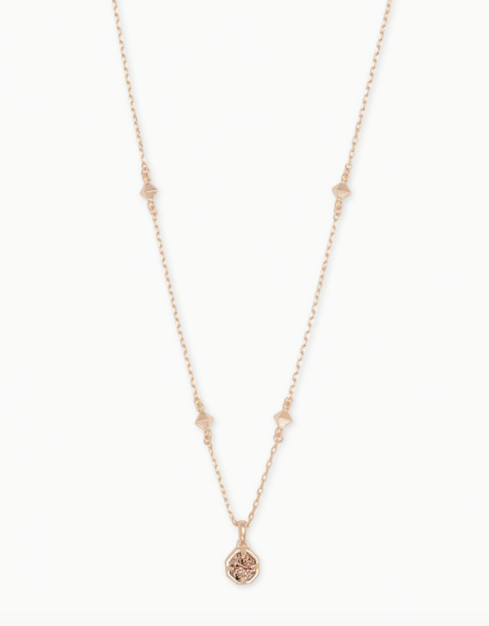 Necklace Nola Short Pendant RSG Rose Gold Drusy