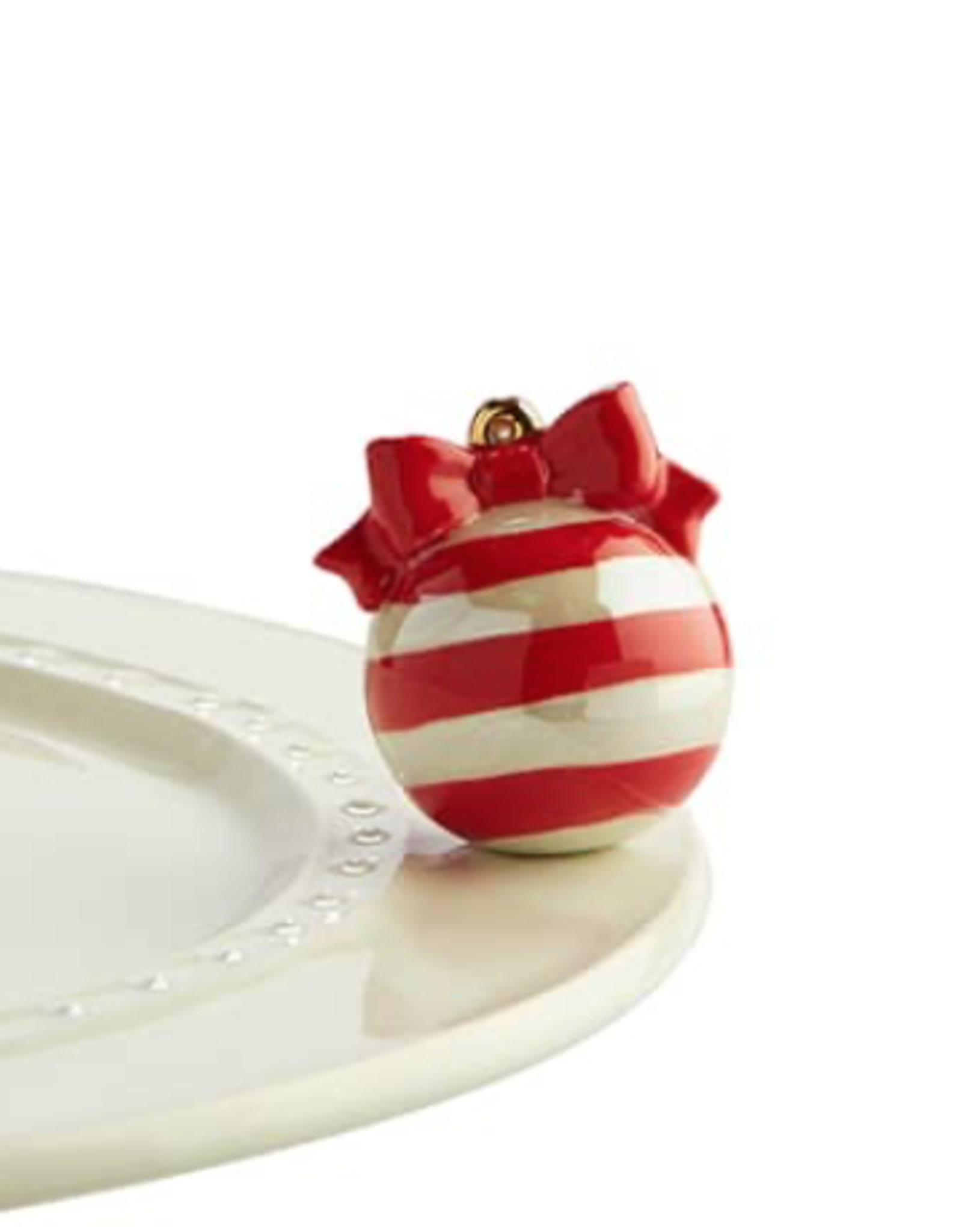Mini Deck the Halls Red Striped Ornament