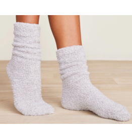 Barefoot Dreams Socks Oyster White Heathered Cozychic