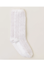 Barefoot Dreams Cozychic Herringbone Socks Cream-Stone